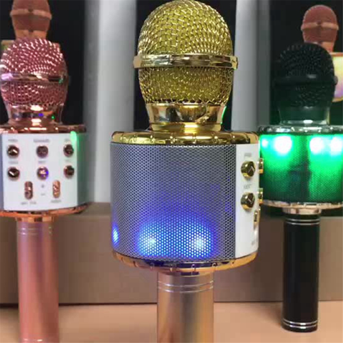 Upgrade Wireless Bluetooth K-Song Microphone with Lighting Rose 2