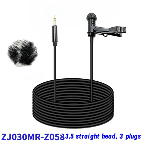3,5 mm Lavalier-microfoon + winddichte hoes voor microfoon 1,5 m 1