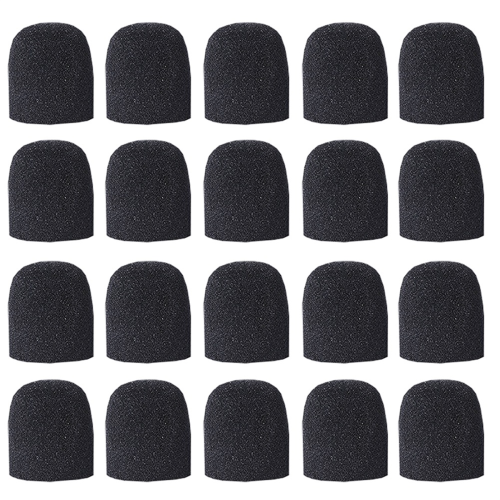 Pacote com 20 protetores de espuma preta para microfone.