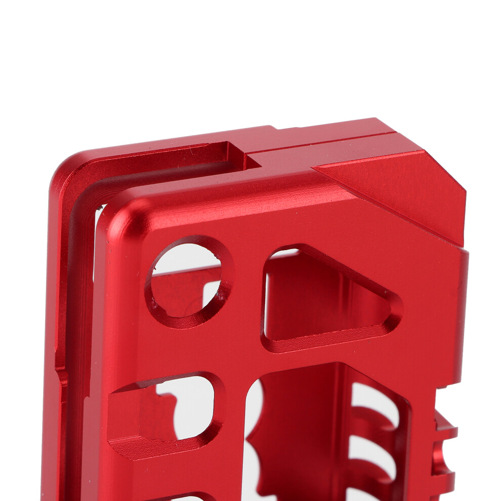 Car Keychain Protective Case Key Fob Cover Cnc Aluminum Alloy Fit For Jeep Wrangler Jl 2018+( ) Red 9441324558920