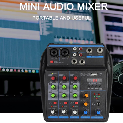 Console de mixage audio 4 canaux avec Bluetooth et alimentation 48 V 1