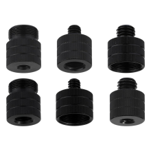 6 adaptadores para soporte de micrófono, adaptador para soporte de cámara, adaptador de rosca para micrófono