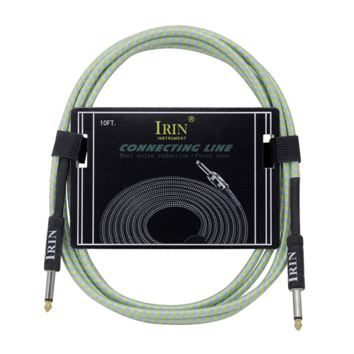 Gitarr Musikinstrument Kabel Ljudkabel Grön & Vit