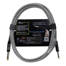 Gitarr Musikinstrument Kabel Ljudkabel Svart & Vit