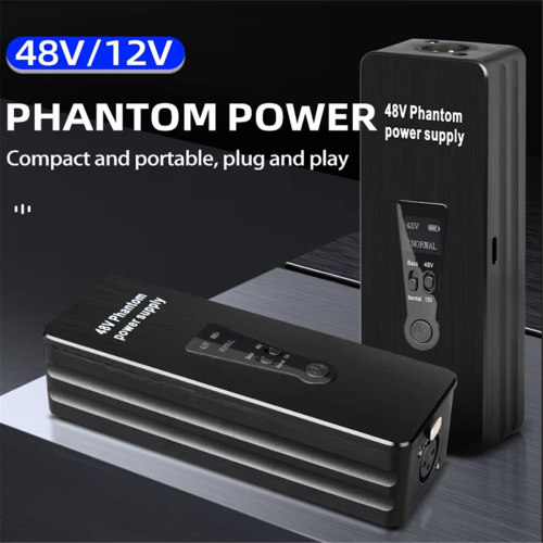 Phantom Power Supply 48V Microphone Amplifier Rechargeable 1