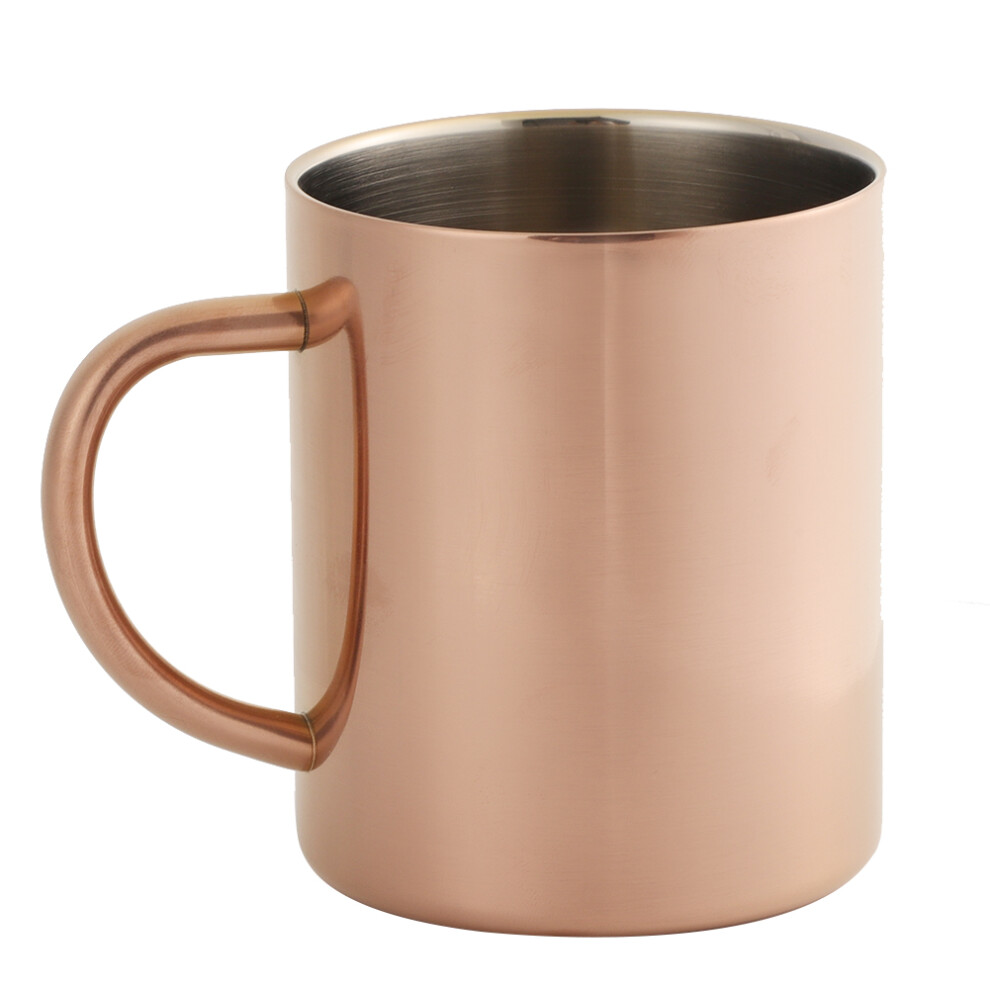 304 Stainless Steel Dual Layer Anti Scalding 400mL Coffee Beer Mug Cup(Rose Gold)-image-OPC-PHWSZ9P-NEW