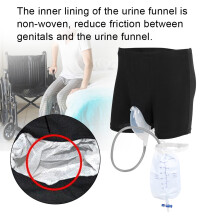 Reusable Male Urinal Leg Bag Silicone Urine Funnel Pee Holder Collector with Catheter Small