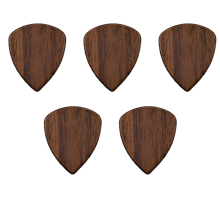 Houten gitaarplectrums voor elektrische, akoestische of gitaar, walnotenhout