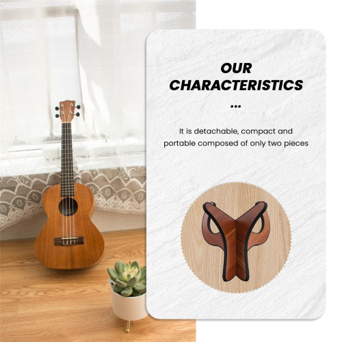2 stuks draagbare ukelele MDF-houderstandaard 2