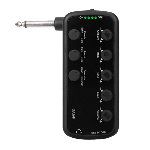 Bärbar hörlursförstärkare för elektriska musikinstrument 1