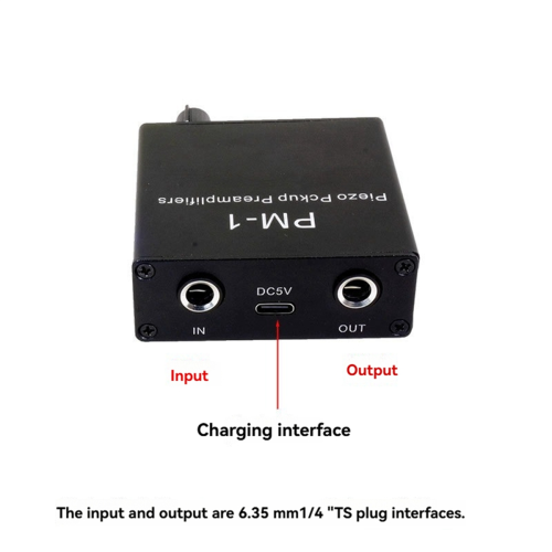 DC5V 6,35 mm gitarr piezo kontaktpickup förförstärkare 1