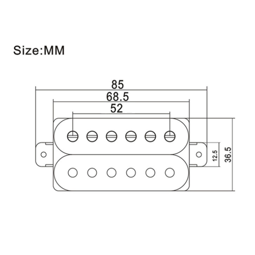 HBC Pickup DIY Kits-Cupronickel Baseplate/4C Cable Pickup Kits 52mm 1