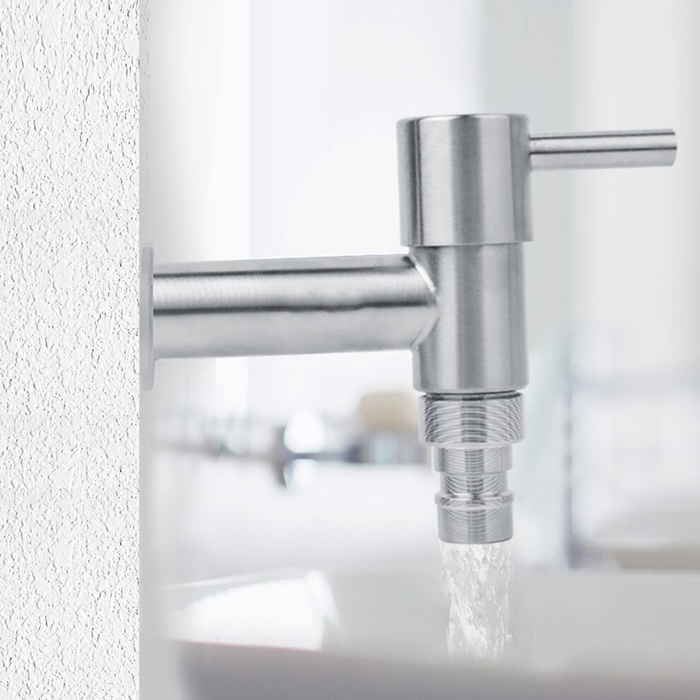 G1/2" Stainless Steel Washing Machine Wall Mounted Water Faucet Mop Pool Single Cold Tap 9441324560008