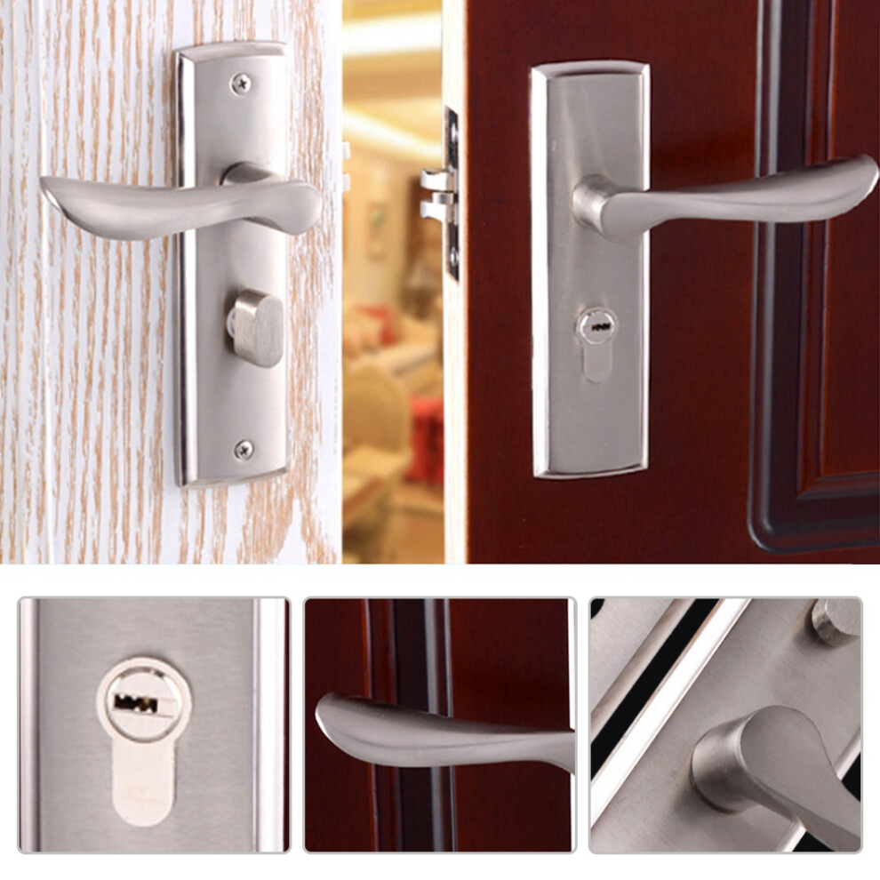 Aluminium Alloy Interior Security Door Lock Durable Bedroom Toilet Door Handle 7901324561297