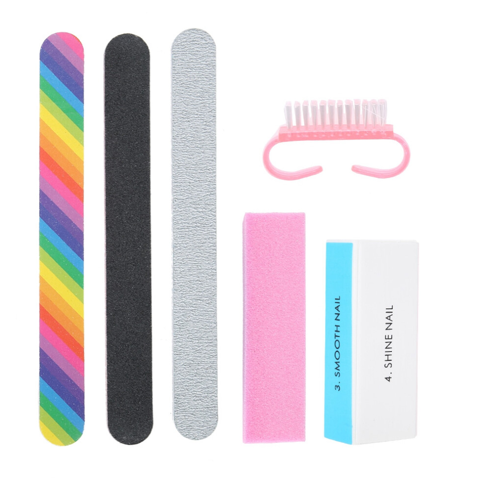 6pcs Professional Manicure Tool Nail Files Buffers Pedicure Nail Art Kit