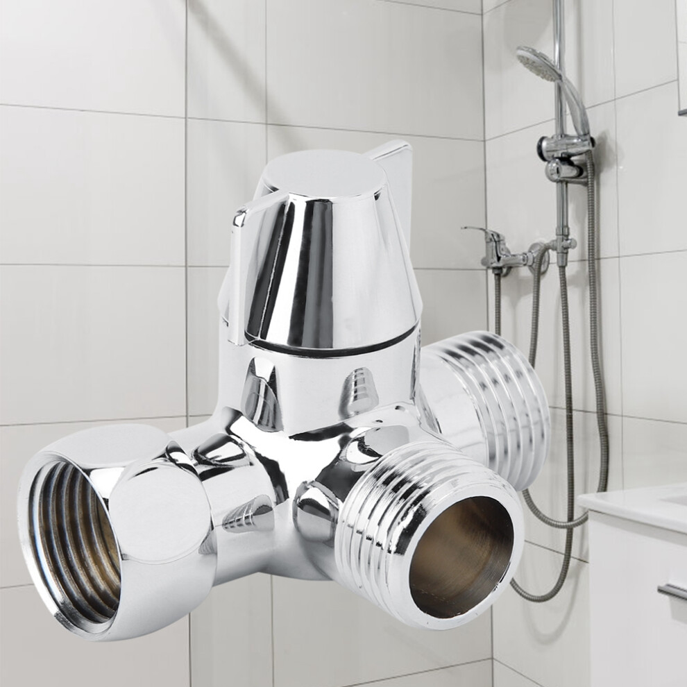 G1/2" Shower Three Way T Shaped Adapter Water Diverter Connector Toilet Bidet Water Separator 8461324564715
