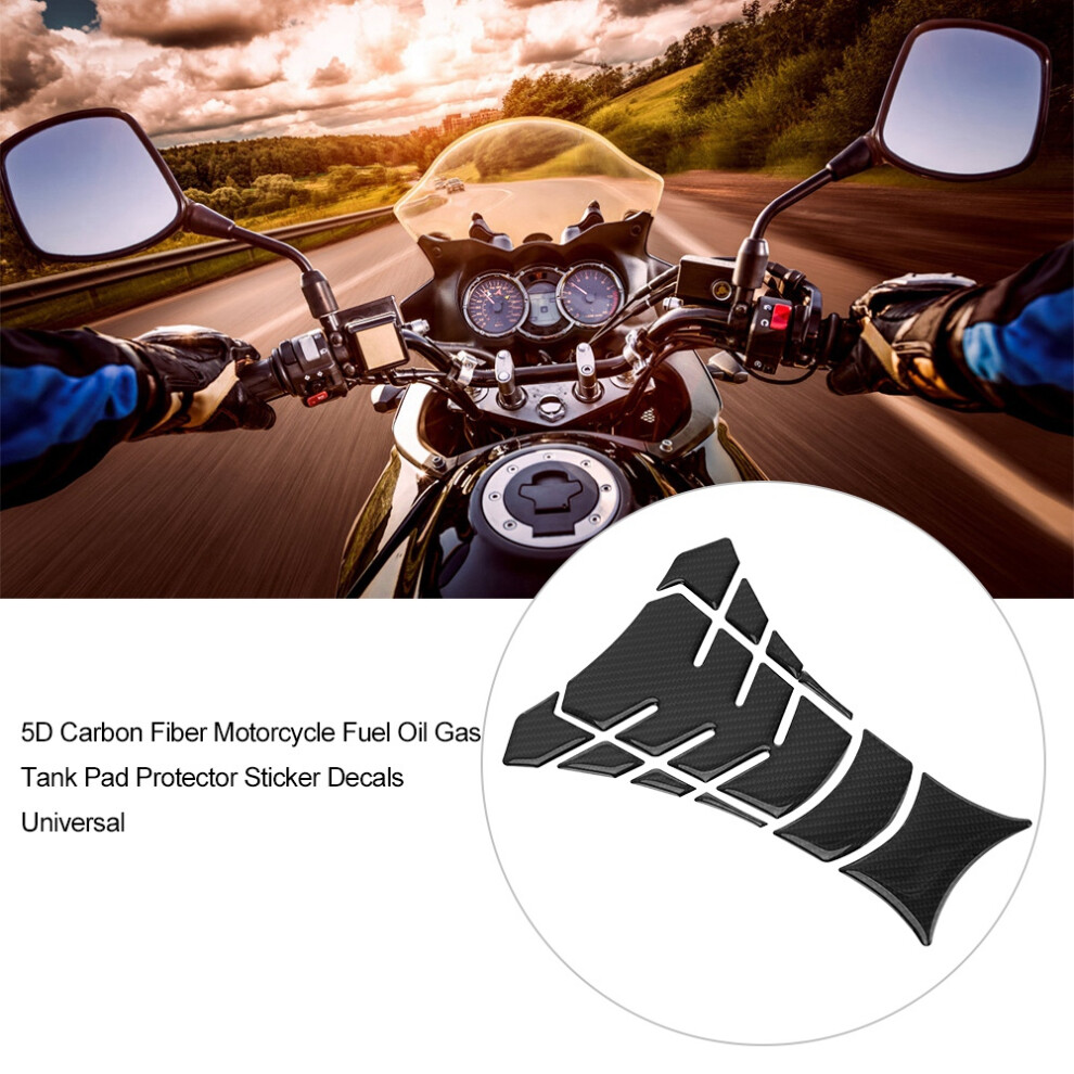 Carbon Fiber Motorcycle Fuel Oil Gas Tank Pad Protector Sticker Decals Universal 4641324565156