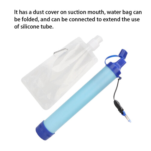 Portable Purifier Water Filter Straw Tool Accessory for Camping Hiking Emergency Survival 2