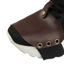 High Quality PU Material Motorcycle Shift Guard Shoes Boots Protector Cover(Brown)