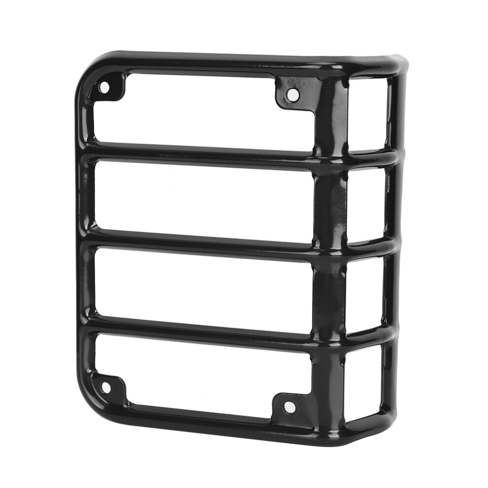 Pair Of Tail Rear Lamp Cover Guard Protector Fits For Jeep Wrangler Jk 2007-2017Black Light 4941324565850