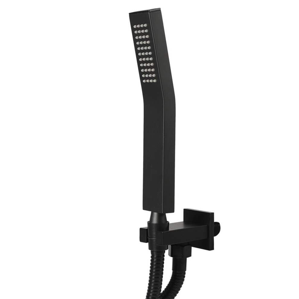 G1/2In Pressurized Handheld Bathroom Shower Head Showering Sprayer Kit Black Matte 4931324567497