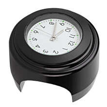 Motorcycle Modification Handlebar Mount Waterproof Quartz Clock Watch(Black Surface White Dial)