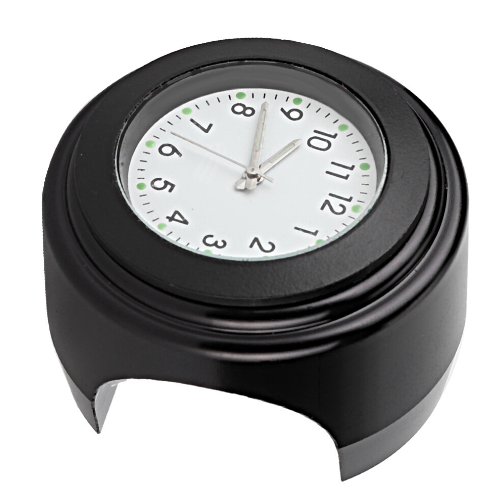 Motorcycle Modification Handlebar Mount Waterproof Quartz Clock Watch( Surface Dial) Black/White 5001324568479