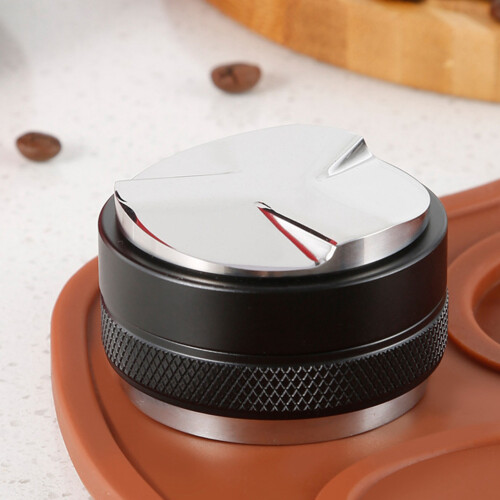 Dual Head Coffee Distributor Leveler Tool Adjustable Coffee Powder Tamper with 3 Angled Slopes/Flat BaseBlack 58mm 2