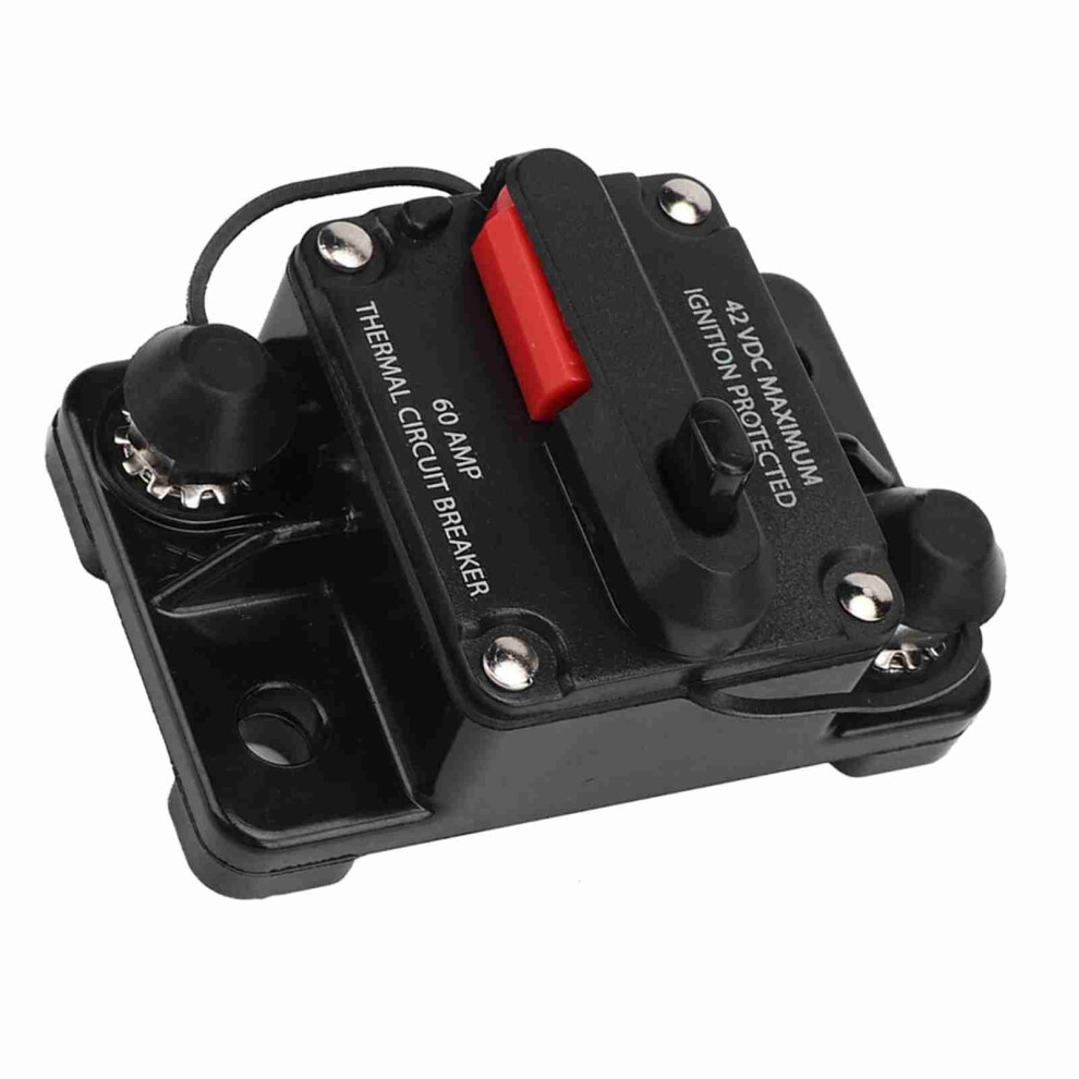 12V 30A/40A/60A Car Stereo Audio Resettable Inline Circuit Breaker Self Recovery Fuse (60A) 9371324568103