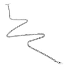 65cm Length Retro t Bar Pocket Watch Chain Pendant Holder Metal Pocket Watch Accessories Silver