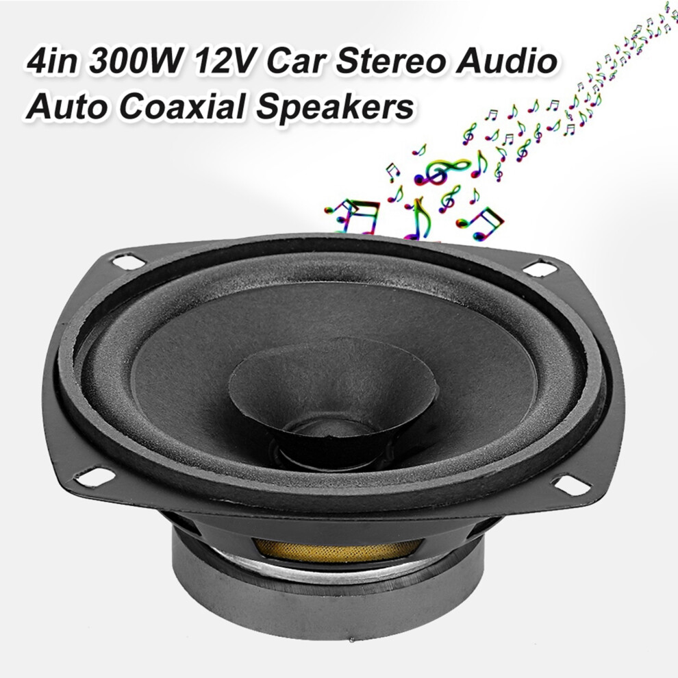 4In 300W 12V Car Stereo Music Audio Hifi Auto Coaxial Loudspeaker Speakers 7621324570081