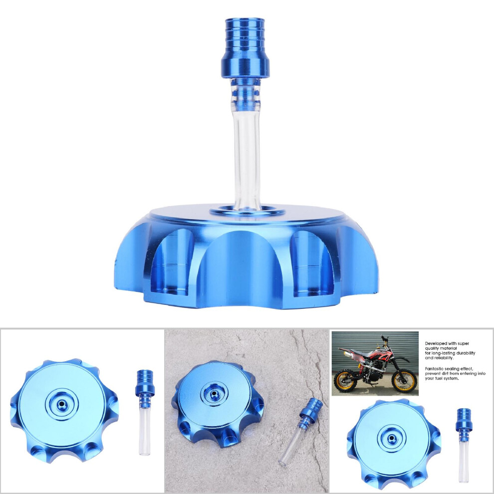 Motorcycle Cnc Aluminum Gas Fuel Tank Cover Cap For 50Cc-160Cc Pit Dirt Motor Bike (Blue) Blue 9421324570689