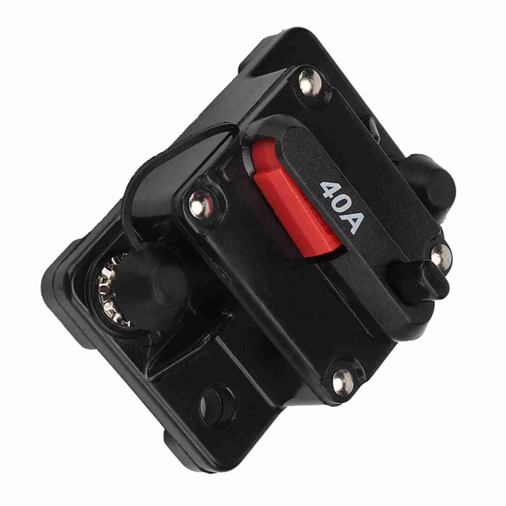 12V 30A/40A/60A Car Stereo Audio Resettable Inline Circuit Breaker Self Recovery Fuse (40A) 7901324571975