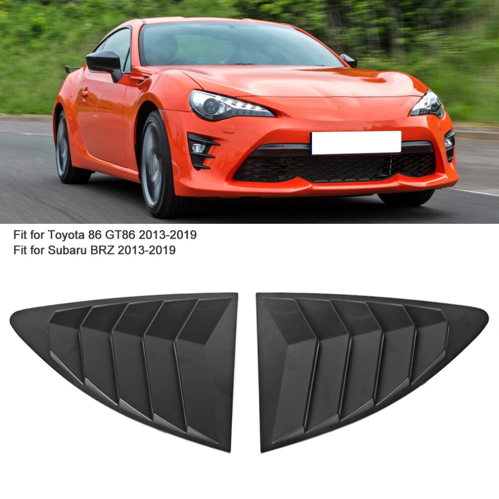 2Pcs Rear Window Louvers Spoiler Panel Fit For Toyota 86 Gt86 2013-2019 Black 9371324572162