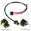 2pcs H4 Sockets to 9006 Bulbs Wire Harness Headlight Fog Light Conversion Adapter Cable 7