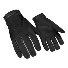 Ansell RINGERS R-353 Padded Rope Channel Advanced Rescue Gloves with Synthetic Leather Palm for Mining, Oil and Gas, Black Size 8, 1 Pair
