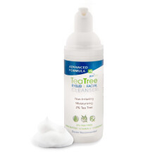 EyeEco Advanced Tea Tree Augenlid- und Gesichtsreiniger 180 ml Nicht reizender Wimpern- und Augenlidreiniger, lindert Reizungen mit Teebaum-Vitam