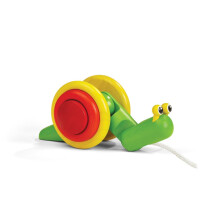 PlanToys puinen vedettävä etanavetolelu (5108) | Kestävästi valmistettu kumipuusta ja myrkyttömistä maaleista ja väriaineista
