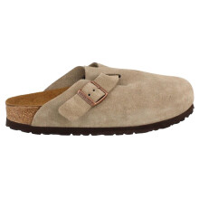 Birkenstock Women's Boston SFB Habana Oil Lt Taupe Suede 6-6.5