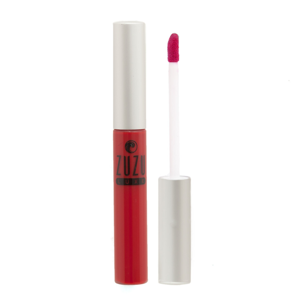 Zuzu Luxe Red Sheer Gloss (Caliente - /Cool Crme) Natural Paraben Free Vegan Gluten-Free Cruelty-Free Non Gmo High Performance And Long Lasti