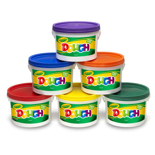 Crayola Crayola BIN570016 Superweiche Modellierknete, verschiedene Farben, 6er-Pack