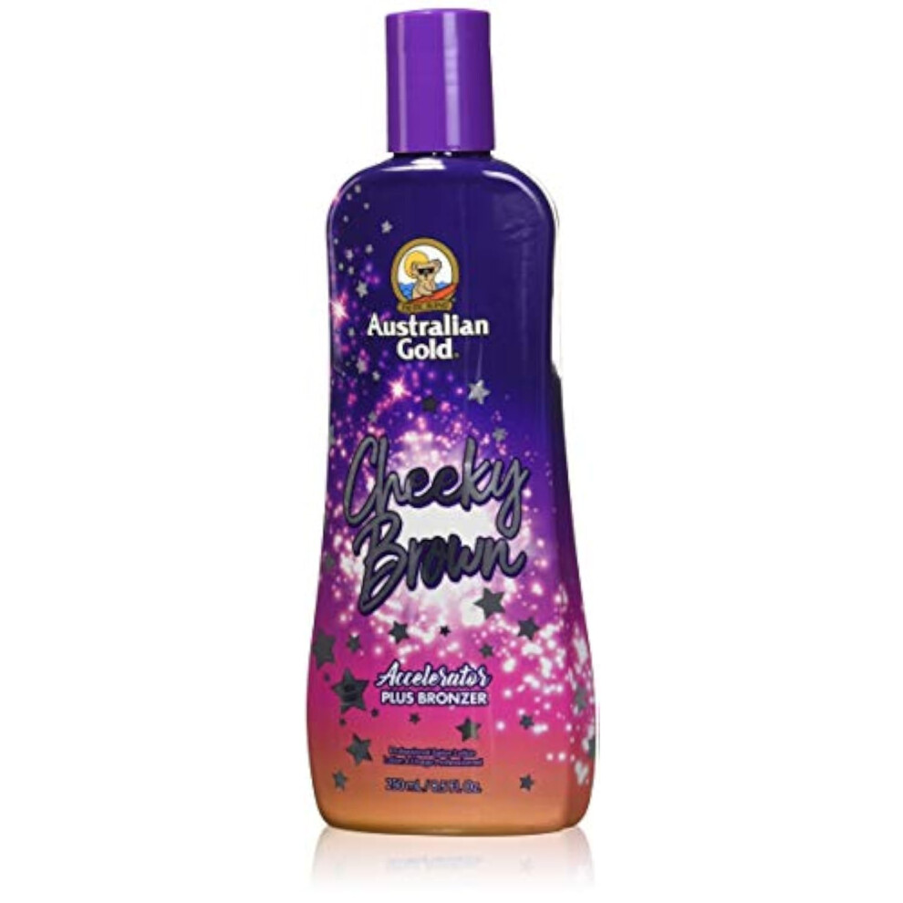 Australian Gold  CHEEKY BROWN Accelerator Dark Natural Bronzers  Tanning Bed Lotion 8.5 oz