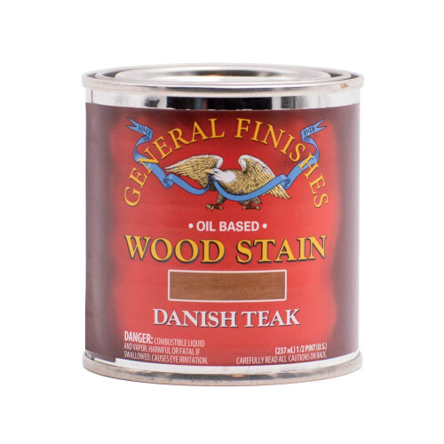 General Finishes    lbasierte, eindringende Holzbeize, 1/2 Pint Danish Teak