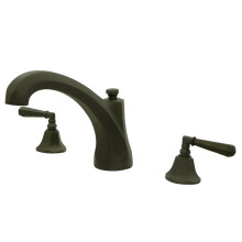 Kingston Brass KS4325HL Romano Tub Romano Faucet da 8 pollici Olio centrale regolabile Bronzo