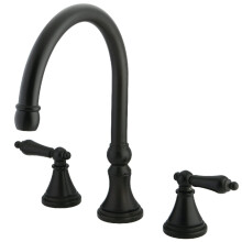 Kingston Brass KS2345al Roman Tub Faucet da 8 pollici olio centrale strofinato bronzo