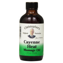 Formule originali di Christopher Cayenne Massaggio di calore Olio 4 oncia fluida | Sensazione di riscaldamento per muscoli e articolazioni | Comfort