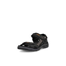 ECCO Men's Yucatan Sport Sandal, Black/Mole/Black Oil Nubuck, 15-15.5