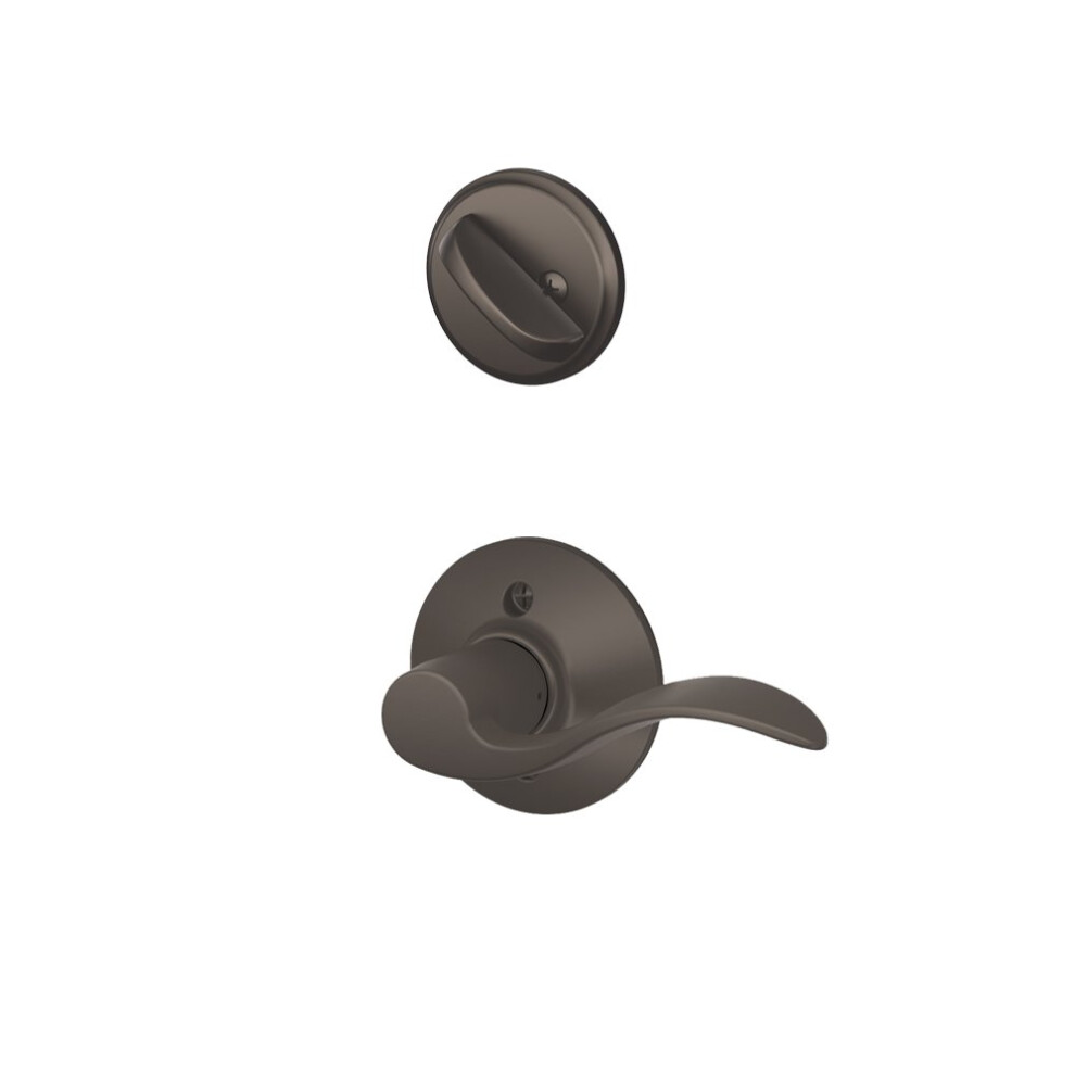 Schlage F59 Acc 613 Lh Accent Interior Leworeczna Dzwignia Z Ryglem Wcieranym Olejem Z Brazu (Tylko Polowa Wewnetrzna)-image