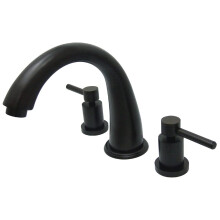Kingston Brass KS2365DL Concord Roman Tabine Romano Faucet da 8 pollici olio centrale strofinato bronzo
