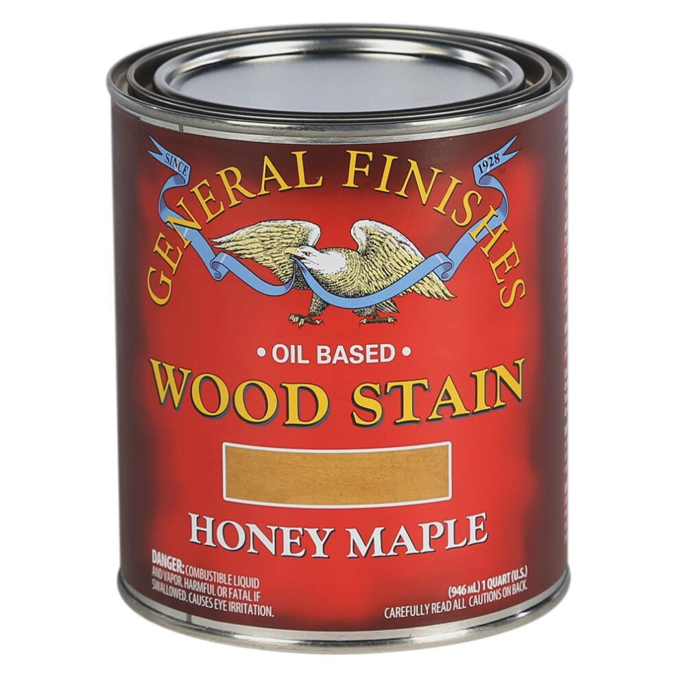 General Finishes Oil Based Penetrating Wood Stain 1 Quart Honey Maple 606016104208
